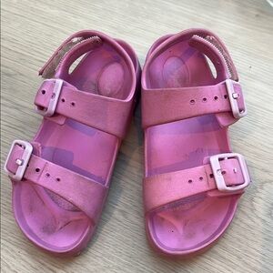 Cat & Jack Pink Adjustable Strap Sandals with Contoured Footbed